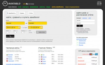 Продвижение сайта aviatablo.ru